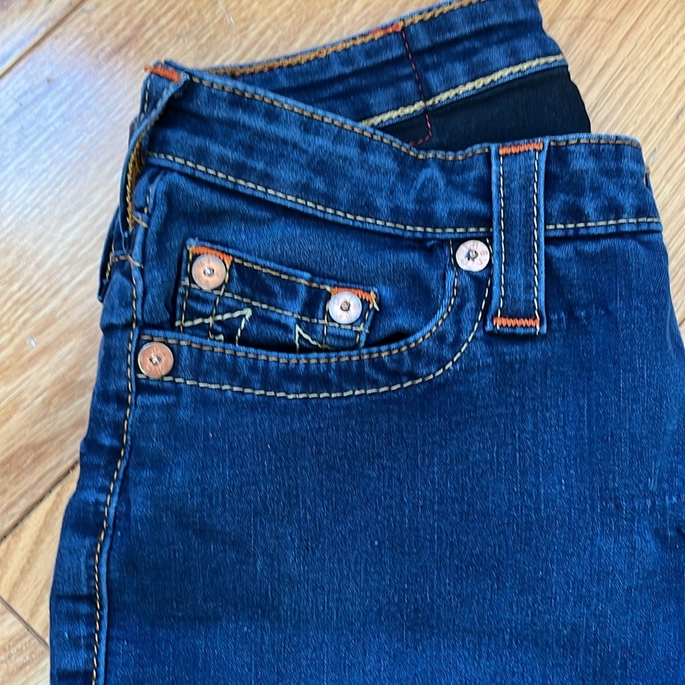 True Religion Jeanie Mid Raise Curvy Skinny Jean indigo Sz 29 - Picture 9 of 13